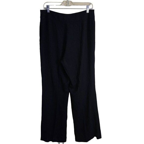 Lafayette 148 New York Black Wool-Blend Wide Leg Dress Pants Size 12 - Picture 1 of 5